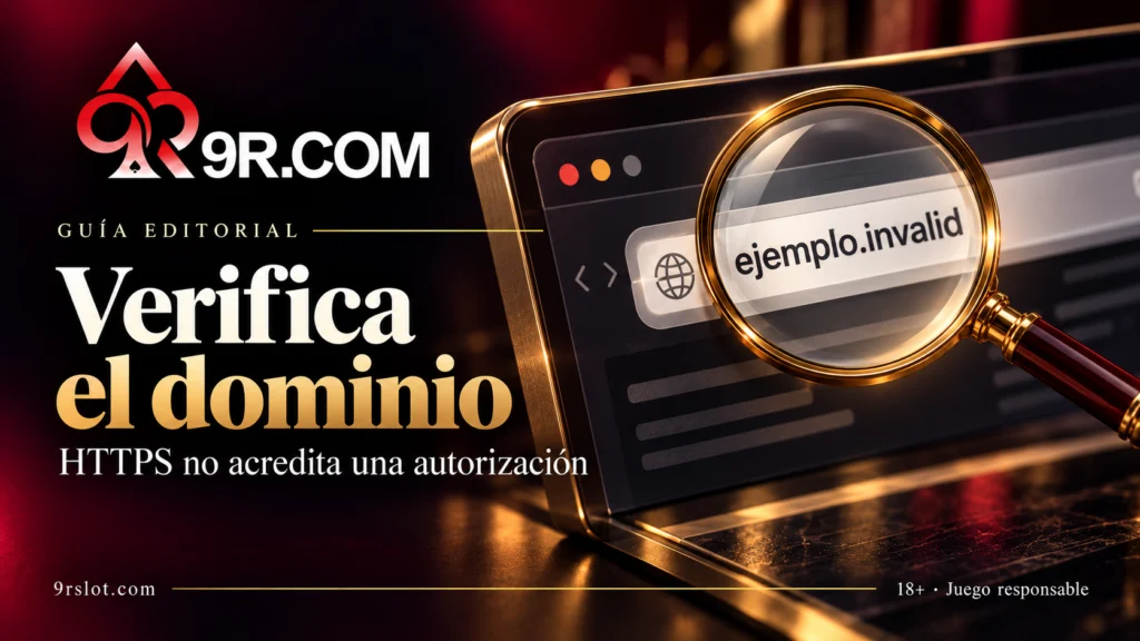 Una lupa examina ejemplo.invalid en una ilustración sobre la verificación del dominio y la autorización de un sitio.